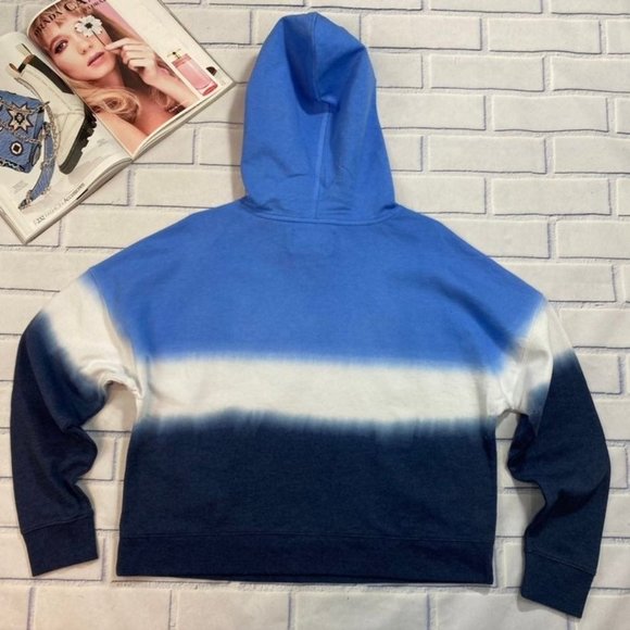 Calvin Klein Tie Dye Crop Hooded Sweatshirt - Picture 6 of 12
